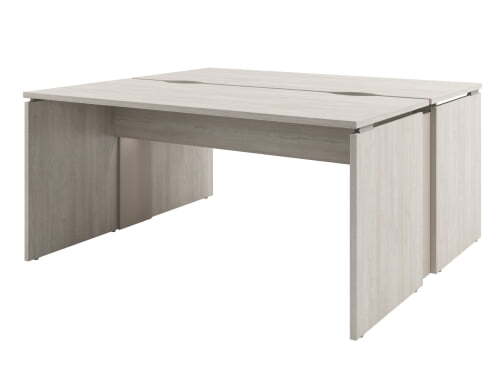 Стол-тандем письменный Solution D-26 1600x1432x750 (Акация Морава/КашемирБежевый)