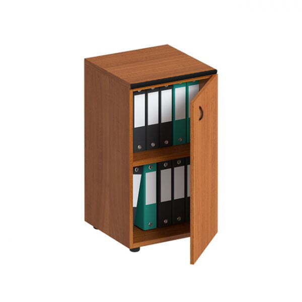 Шкаф для документов узкий низкий закрытый Дин Р ДР 755 ОФ 460x465x815 (Французский орех)