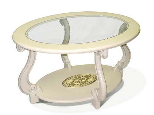 Стол журнальный Овация-С ОВ (С) 900x610x490 (Слоновая кость)