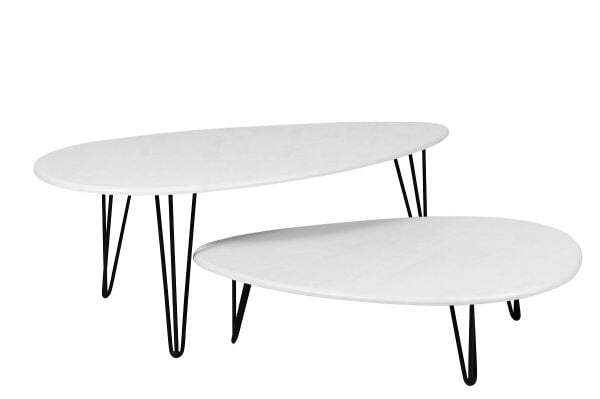 Стол журнальный Дадли ДЛ 940x690x240 (Белый бетон)