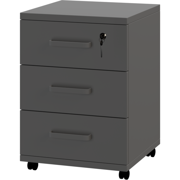 Тумба подкатная Смарт СМТ-3П 434x450x650 (Графит)