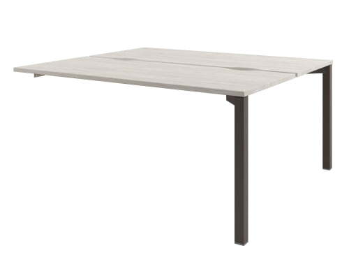 Стол-тандем на металлокаркасе, конечная секция Solution D-423 1600x1432x750 (Акация Морава/ТрюфельКоричневый)