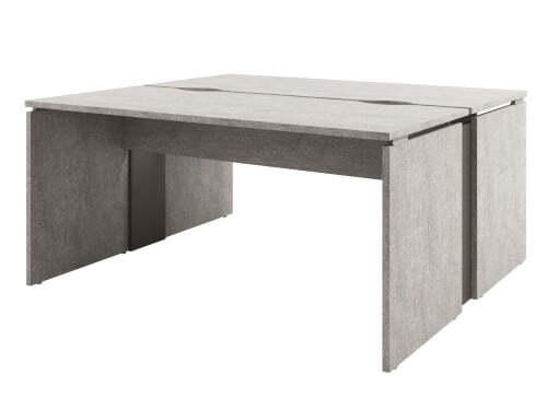 Стол-тандем письменный Solution D-26 1600x1432x750 (Бетон/ТрюфельКоричневый)