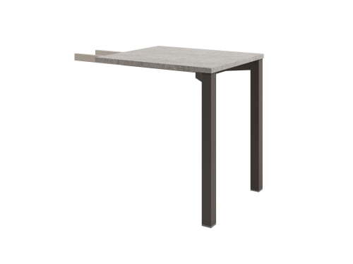 Брифинг-приставка на металлокаркасе Solution D-890 700x600x750 (Бетон/Трюфель)