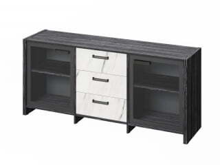 Тумба для документов Festus FB-13-02.G 1804x460x806 (Древесина Графит/Мрамор Леванто белый)