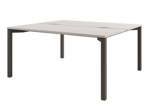 Стол-тандем на металлокаркасе Solution D-42 1600x1432x750 (Акация Морава/ТрюфельКоричневый)