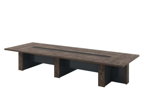 Стол переговоров на 12 человек Torston T-106 без центральной вставки 4600x1600x750 (Дуб Бунратти/Антрацит)