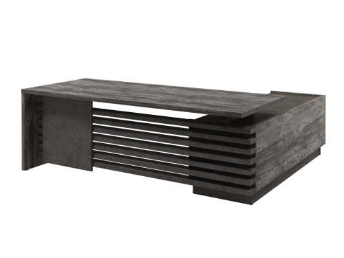 Стол с опорной тумбой, левый (без розеток) Vestar Z-222л.0000 2200x2030x750 (Сосна Пасадена/Бетон Чикаго)