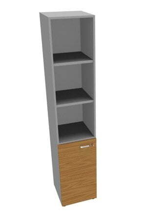 Шкаф узкий, высокий с низкой дверью Z2 IDEB43S 430x450x2140 (Орех каналетто)