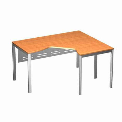 Стол эргономичный правый на металлокаркасе МП с металлическим экраном Формула ФР 177 1400x1180x750 (Ольха европейскаяСерый)