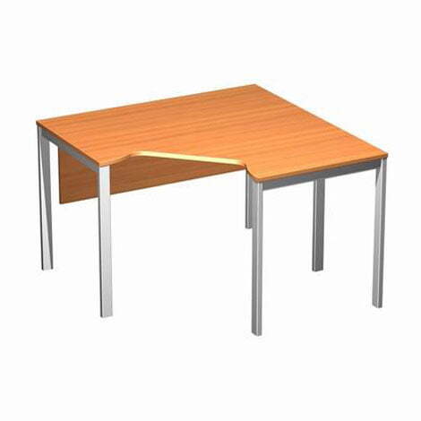 Стол эргономичный угловой на металлокаркасе МП с экраном ДСП Формула ФР 163 1180x1180x750 (Ольха европейскаяСерый)