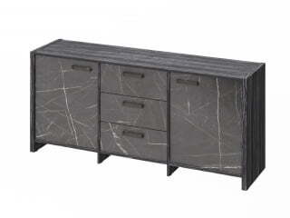 Тумба для документов Festus FB-13-01.G 1804x460x806 (Древесина Графит/Камень Пьетра Гриджиа черный)