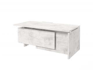 Стол руководителя с опорной тумбой Festus FI-119R.DD 1900x1800x750 (Хромикс Белый)