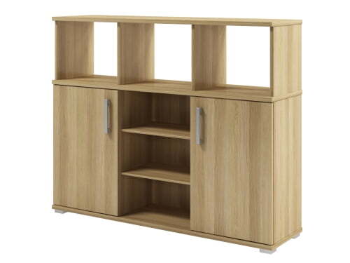 Приставной шкаф к 2 столам двери ЛДСП Space S-685 1340x350x1080 (Дуб телемарк)