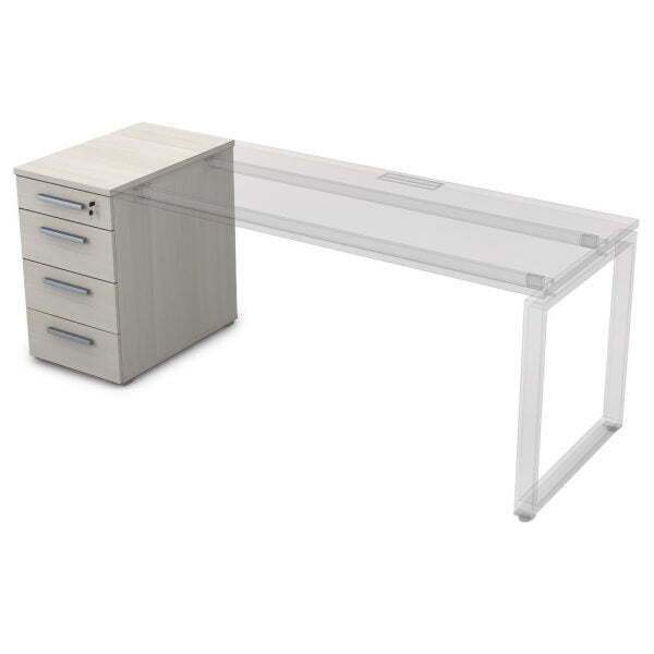 9Т.012 Тумба приставная с ящиками (450x800x750) (Ivory)