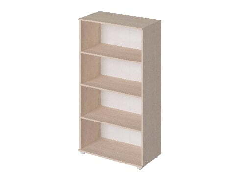 Офисный шкаф стеллаж средний широкий Public comfort P-66 770x406x1422 (Дуб сантана светлый)