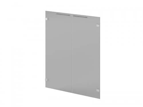 Двери низкие, стеклянные Саньяна N-014 Стекло тонированное (серый) 836x4x1062 (Акация Морава)