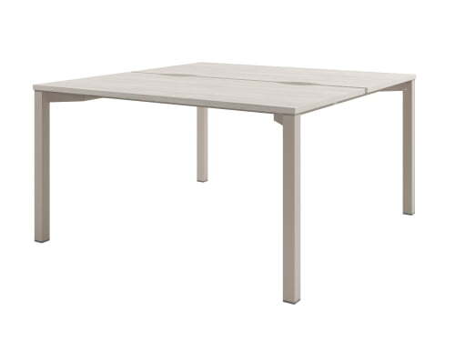 Стол-тандем на металлокаркасе Solution D-41 1400x1432x750 (Акация Морава/КашемирБежевый)