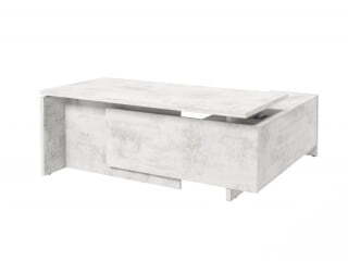 Стол руководителя с опорной тумбой Festus FB-119L.DD 1900x1800x750 (Хромикс Белый)