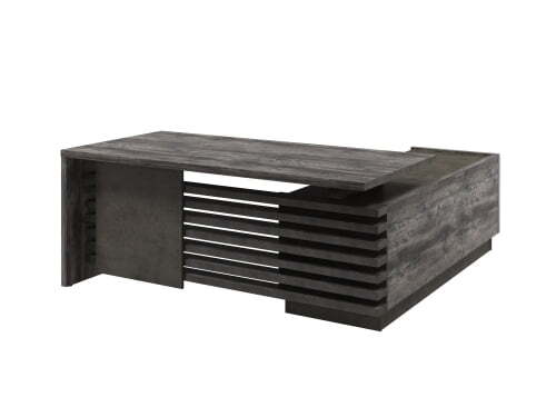 Стол с опорной тумбой, левый (без розеток) Vestar Z-218л.0000 1800x2030x750 (Сосна Пасадена/Бетон Чикаго)