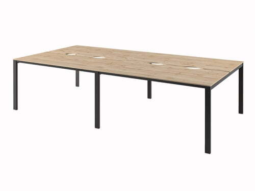 Бенч-система на 4 рабочих места Саньяна N-52 3000x1532x750 (Дуб ВотанЧерный)