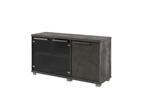 Шкаф низкий трехсекционный правый Vestar Z-13-11п 1556x500x832 (Сосна Пасадена/Бетон Чикаго)