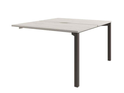 Стол-тандем на металлокаркасе, конечная секция Solution D-403 1200x1432x750 (Акация Морава/ТрюфельКоричневый)