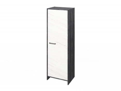 Гардероб FB-621.G. Фурнитура ЧЕРНАЯ 600х460х1861 (Древесина Графит/Мрамор Леванто белый)