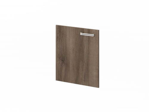 Дверь низкая ЛДСП FI-011L.D левая. Фурнитура INOX 560x18x670 (Орех Пацифик Табак)