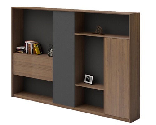 Шкаф с закрытыми секциями JAGUAR (2800х400х2110) (Шпон Горного ореха TA37YA)