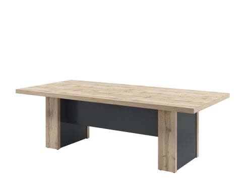 Стол переговоров для 6-х человек Torston Т-102 2300x1100x750 (Дуб Вотан/Антрацит)