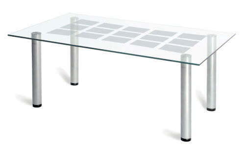 Стол журнальный Робер-11М Р-11М 1050x600x430 (Металлик/прозрачное стекло)