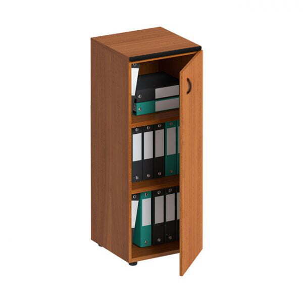 Шкаф для документов средний узкий закрытый Дин Р ДР 765 ОФ 460x465x1195 (Французский орех)