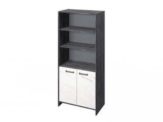 Шкаф для документов Festus FB-672.G 800x460x1861 (Древесина Графит/Мрамор Леванто белый)