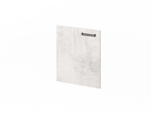 Дверь низкая ЛДСП FB-011L.D левая. Фурнитура ЧЕРНАЯ 560x18x670 (Хромикс Белый)