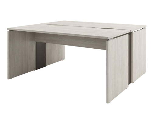 Стол-тандем письменный Solution D-26 1600x1432x750 (Акация Морава/ТрюфельКоричневый)