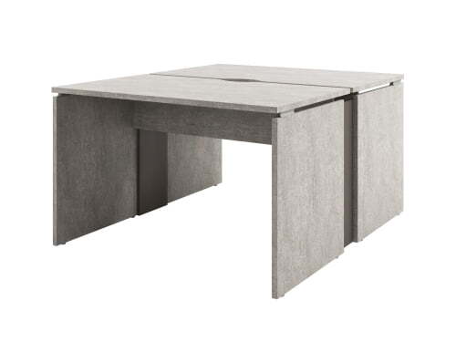 Стол-тандем письменный Solution D-22 1200x1432x750 (Бетон/ТрюфельКоричневый)