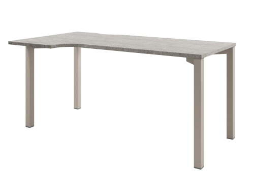 Стол эргономичный на металлокаркасе левый Solution D-52 1600x880x750 (Бетон/КашемирБежевый)