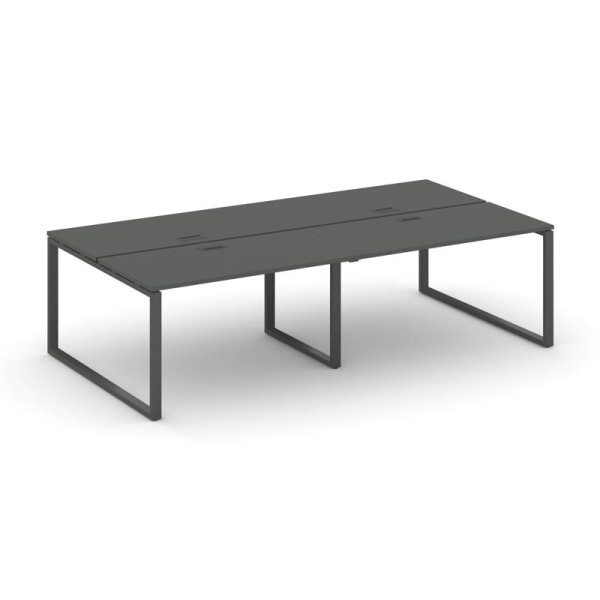 Рабочая станция 2-х сторонняя SN-6O.DRS-031 (1960х1232х750) (Антрацит/Металл Антрацит)