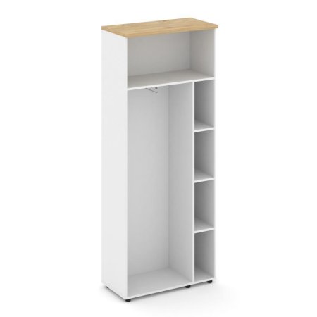 Гардероб широкий неглубокий SN.GB-003 (796х400х1982) (Белый/Тиквуд Светлый)