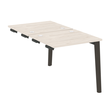 Стол-приставка двойной на деревянных опорах Onix Wood OW.D.SPR-0.7 780x1475x750 (Денвер Светлый/Дуб Темный)