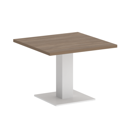 Стол журнальный квадратный VR.SP-5-60.2G 600x600x450 (Дуб Аризона/Белый Металл)