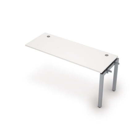 6МБС.5164 Линейная бенч-система, средний модуль (1600x600x750) (Белый/Алюминий матовый)