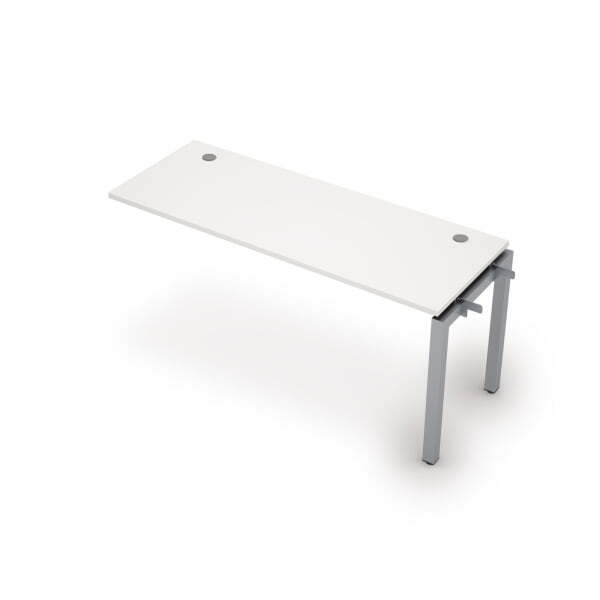 6МБС.5164 Линейная бенч-система, средний модуль (1600x600x750) (Белый/Алюминий матовый)