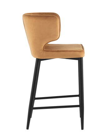 Стул полубарный Матео велюр терракотовый (Стул полубарный Матео терракотовый)