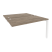 Стол-приставка двойной на П-образном м/к к опорным элем. Onix O.MP-D.SPR-3.8 1380x1635x750 (Тиквуд Темный/Белый Металл)