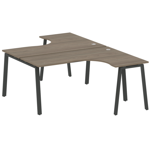 Рабочая станция криволинейная Metal System Style БА.РАС-СА-2.4 1600x2435x750 (Вяз/Антрацит металл)