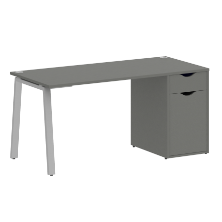 Стол письменный VR.SP-3-158.1.A 1580x720x750 (Металлик/Серый Металл)
