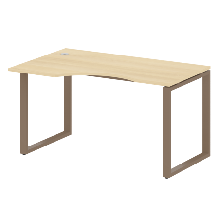 Стол криволинейный левый Metal System Style БО.СА-2 Л 1400x900x750 (Акация/Мокко металл)