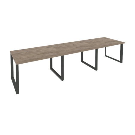 Стол переговорный Onix O.MO-PRG-3.2 3540x980x750 (Тиквуд Темный/Черный металл)